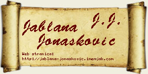 Jablana Jonašković vizit kartica